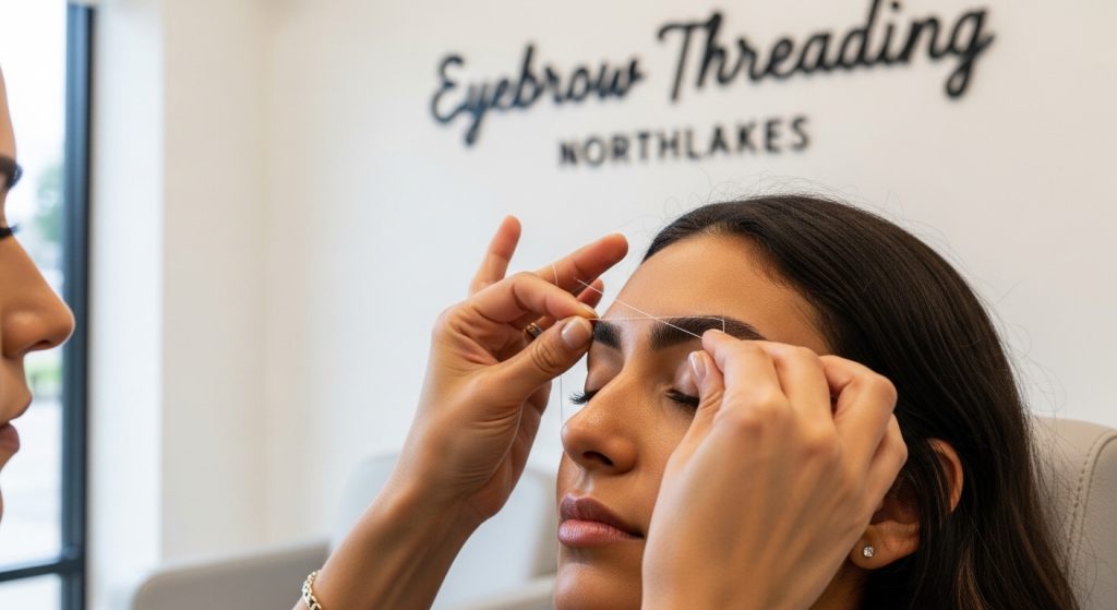 Professional brow threading service